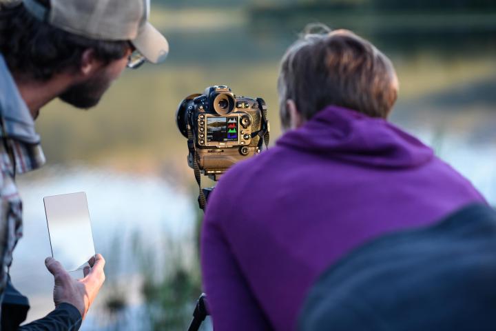 a man holding a phone